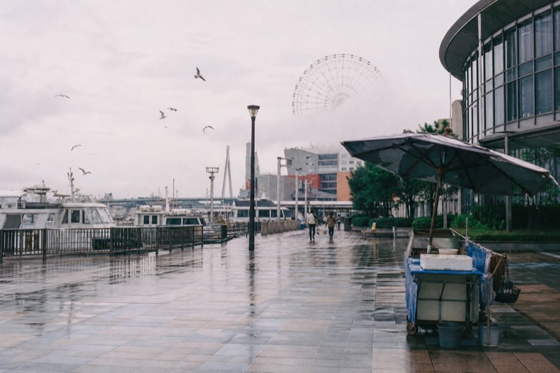 Visitors at the Kaiyukan entrance in Tempozan Harbour Village, Osaka